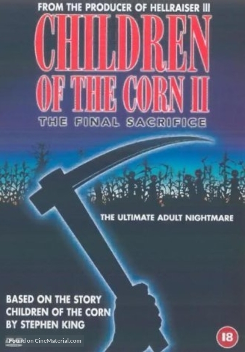 Children of the Corn II: The Final Sacrifice - British DVD movie cover