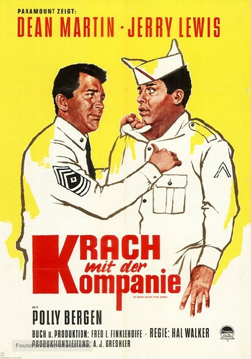 At War with the Army - German Movie Poster
