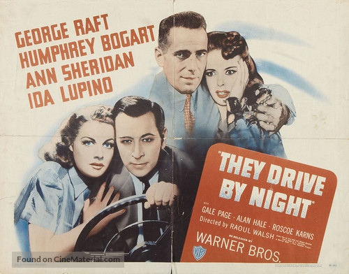 They Drive by Night - Re-release movie poster