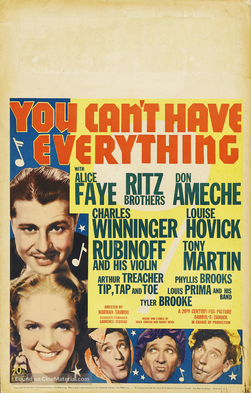 You Can&#039;t Have Everything - Movie Poster