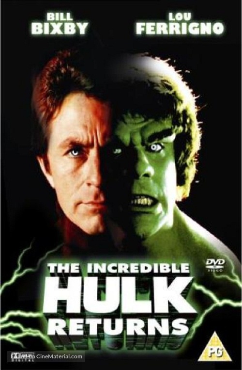 The Incredible Hulk Returns - British Movie Cover
