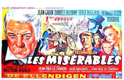Les Mis&eacute;rables - Belgian Movie Poster