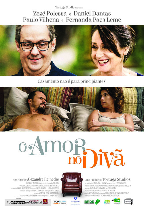 O Amor no Div&atilde; - Brazilian Movie Poster