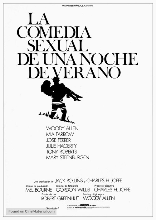 A Midsummer Night&#039;s Sex Comedy - Spanish Movie Poster