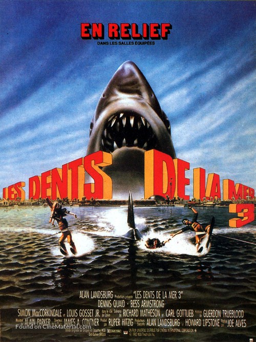 Jaws 3D - French Movie Poster