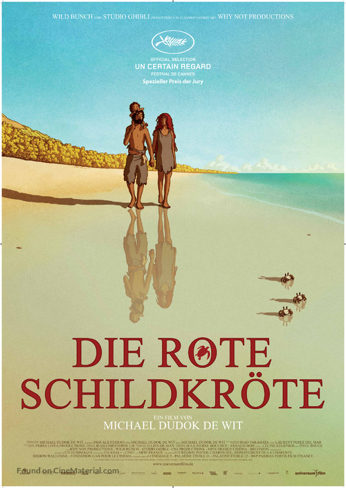 La tortue rouge - German Movie Poster