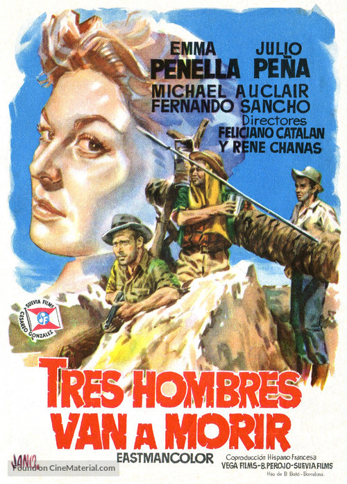 Tres hombres van a morir - Spanish Movie Poster