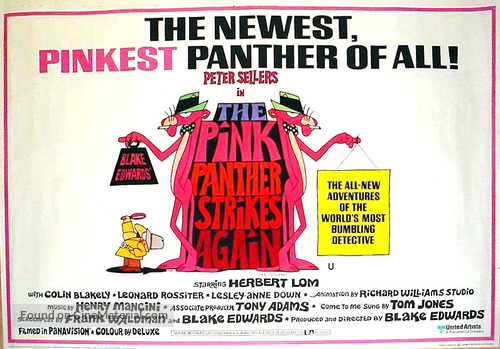 The Pink Panther Strikes Again - British Movie Poster