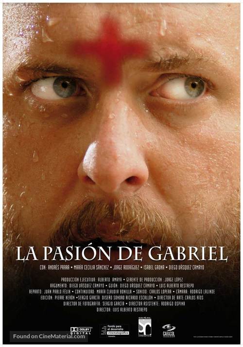 La pasi&oacute;n de Gabriel - Colombian Movie Poster