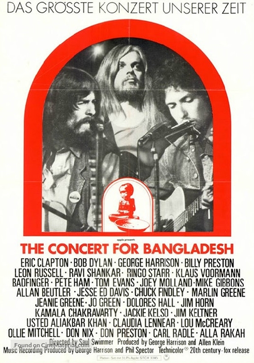 The Concert for Bangladesh - German Movie Poster
