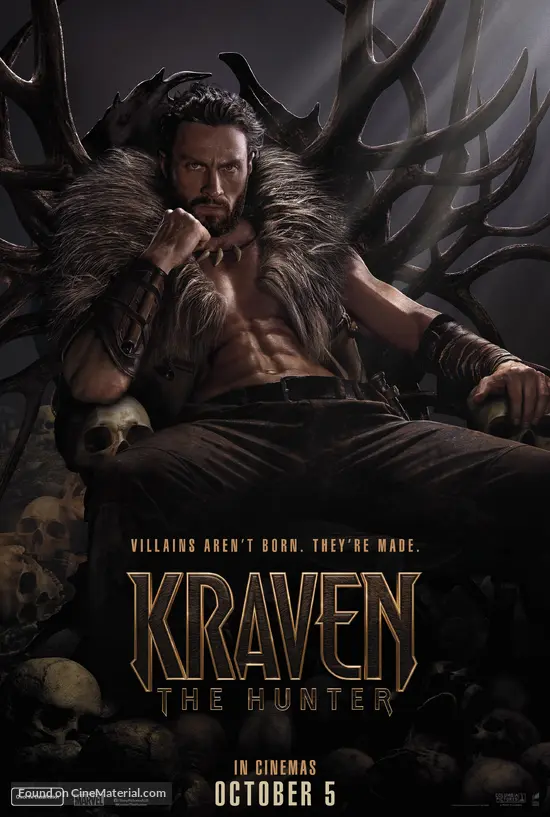 Kraven the Hunter - Australian Movie Poster