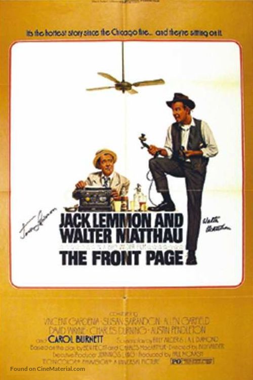 The Front Page - Movie Poster