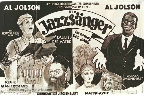 The Jazz Singer - German Movie Poster