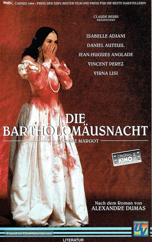La reine Margot - German VHS movie cover