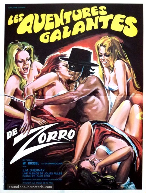 Les aventures galantes de Zorro - French Movie Poster
