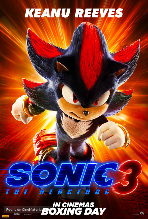 Sonic the Hedgehog 3 - Australian Movie Poster