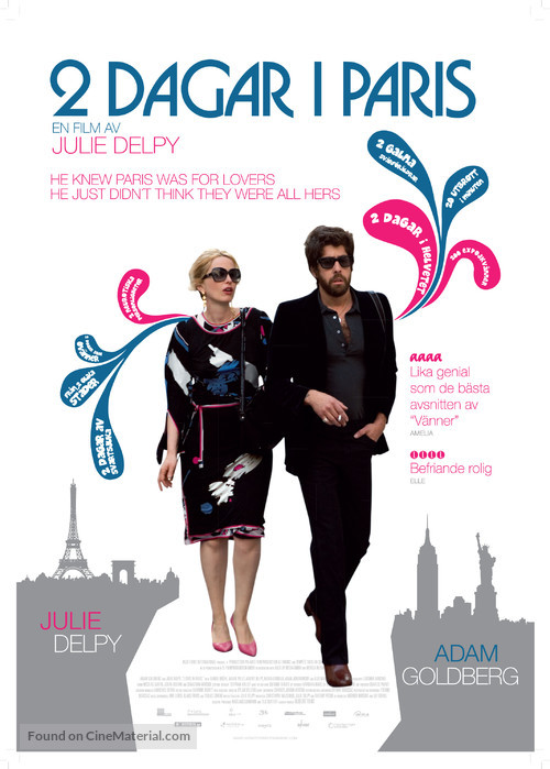 2 Days in Paris - Swedish Movie Poster