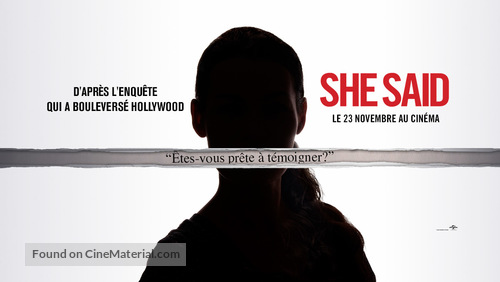 She Said - French Movie Poster