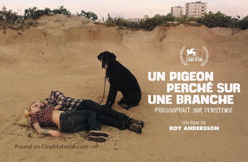 En duva satt p&aring; en gren och funderade p&aring; tillvaron - French Movie Poster