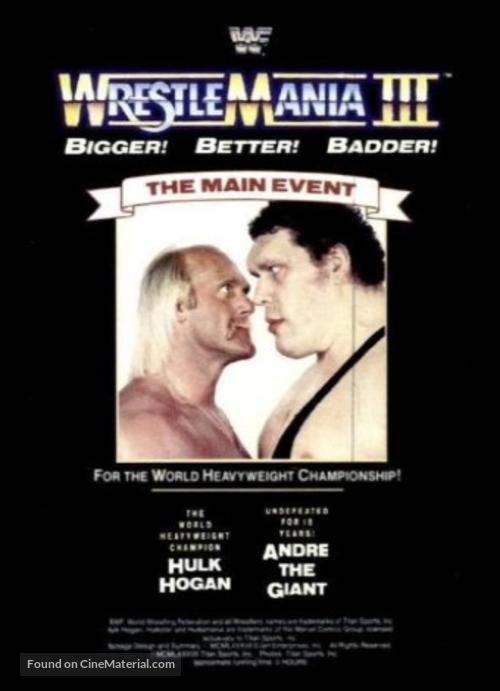 WrestleMania III - Movie Poster