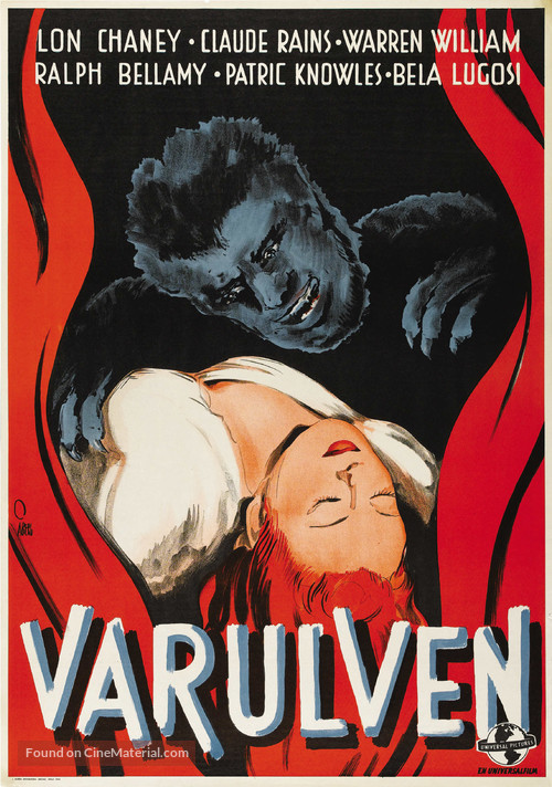 The Wolf Man - Swedish Movie Poster
