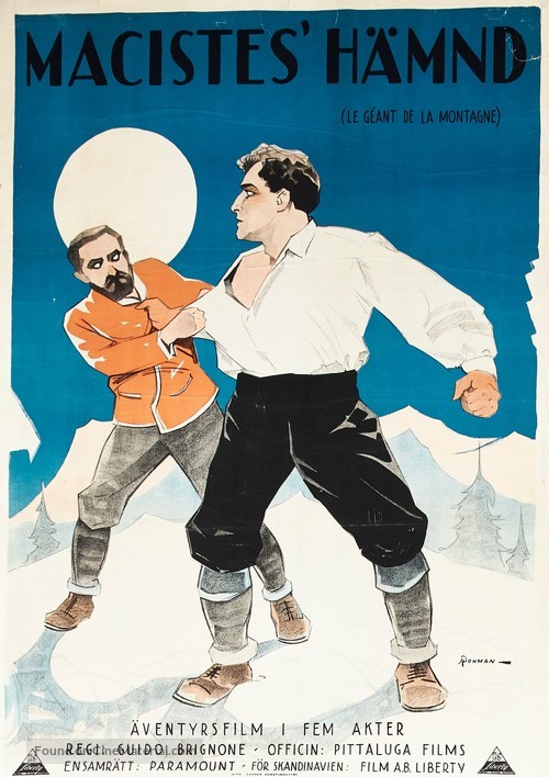 Il gigante delle Dolomiti - Swedish Movie Poster