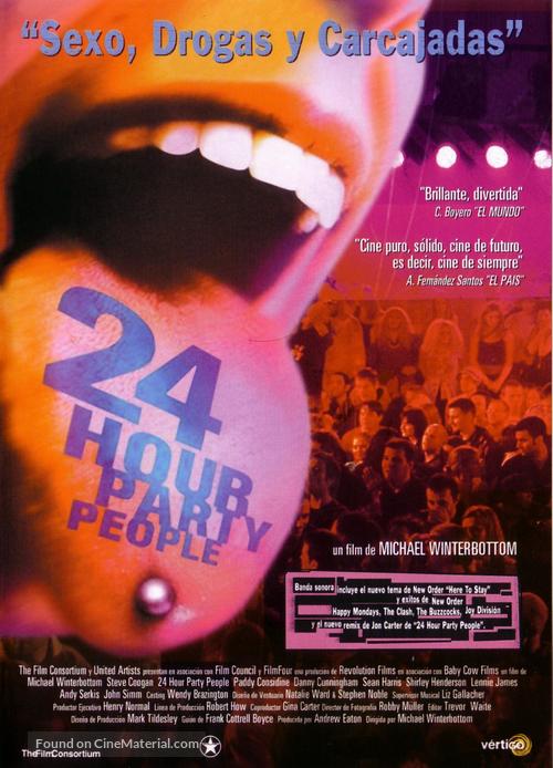 24 Hour Party People - Spanish Movie Poster