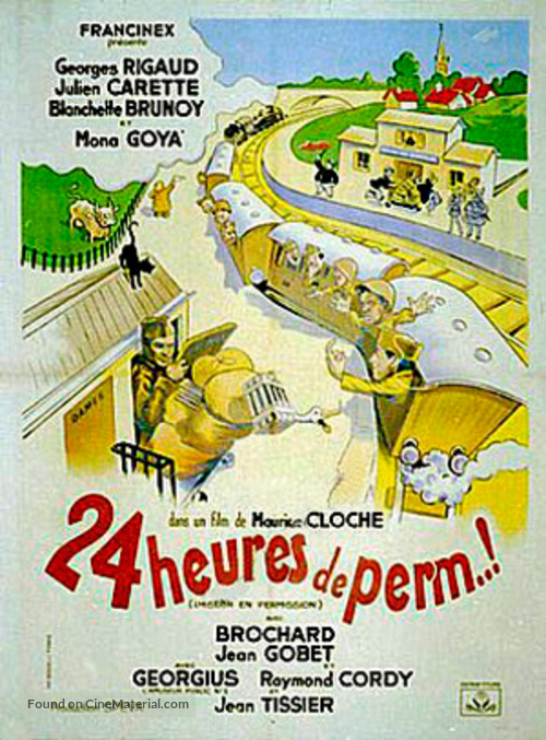 Vingt-quatre heures de perm&#039; - French Movie Poster