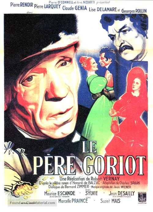 Le p&egrave;re Goriot - French Movie Poster