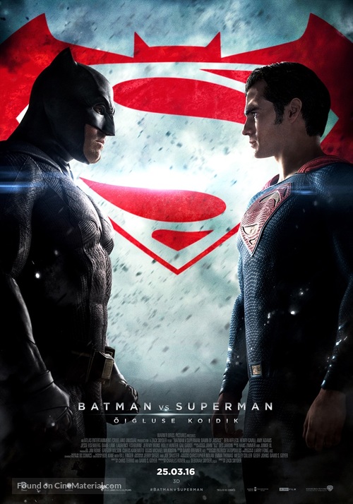 Batman v Superman: Dawn of Justice - Estonian Movie Poster