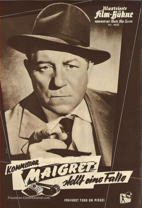 Maigret tend un pi&egrave;ge - German poster