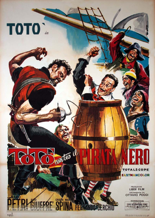 Tot&ograve; contro il pirata nero - Italian Movie Poster