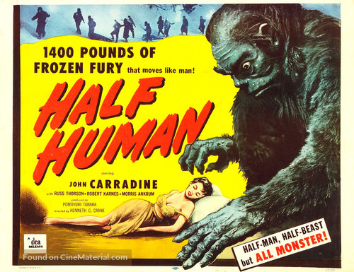 Half Human: The Story of the Abominable Snowman - Theatrical movie poster