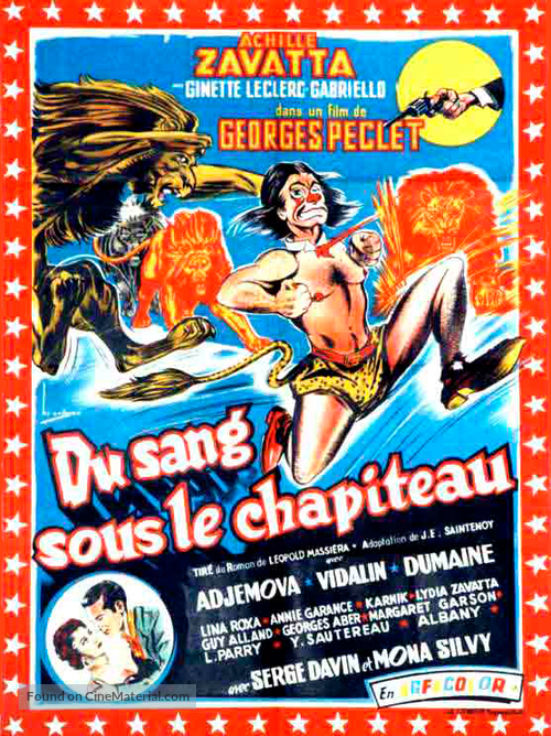 Du sang sous le chapiteau - French Movie Poster