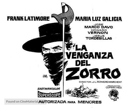 La venganza del Zorro - Spanish poster