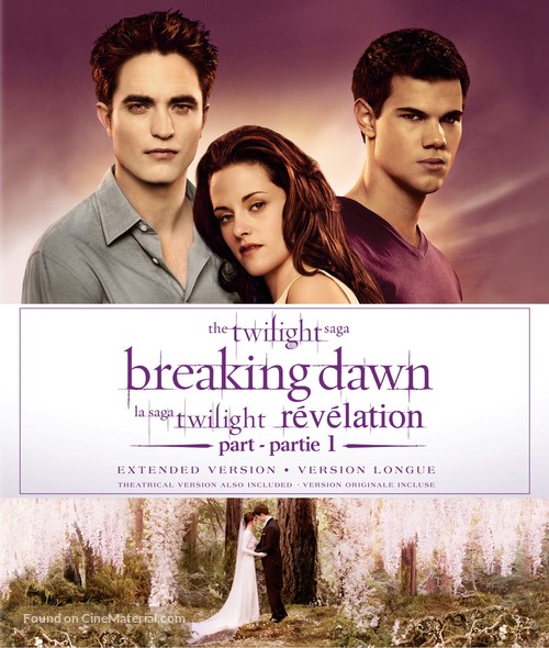 The Twilight Saga: Breaking Dawn - Part 1 - Canadian Blu-Ray movie cover