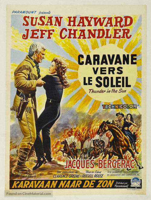Thunder in the Sun - Belgian Movie Poster