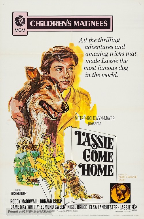 Lassie Come Home - Re-release movie poster