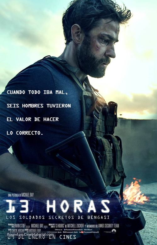 13 Hours: The Secret Soldiers of Benghazi - Spanish Movie Poster