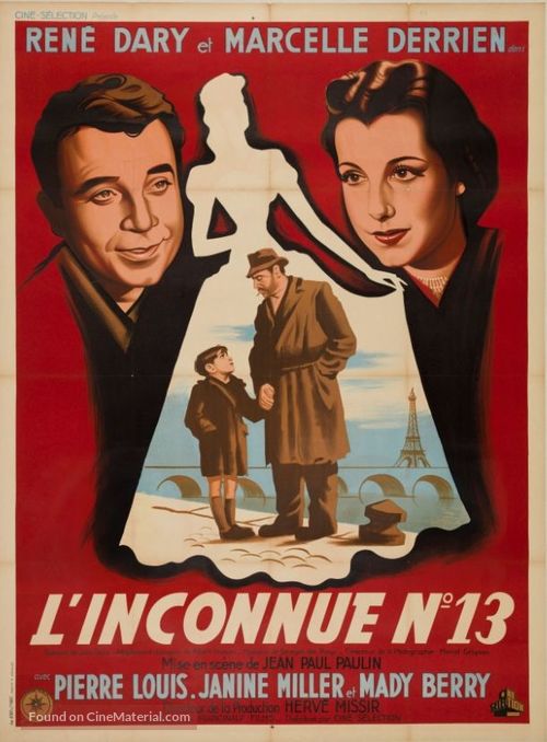 L&#039;inconnue n&deg; 13 - French Movie Poster