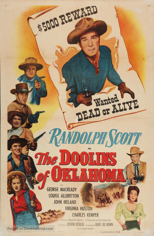 The Doolins of Oklahoma - Re-release movie poster