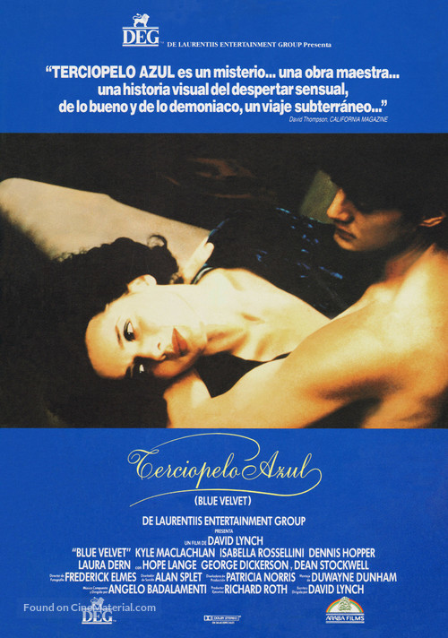 Blue Velvet - Spanish Movie Poster