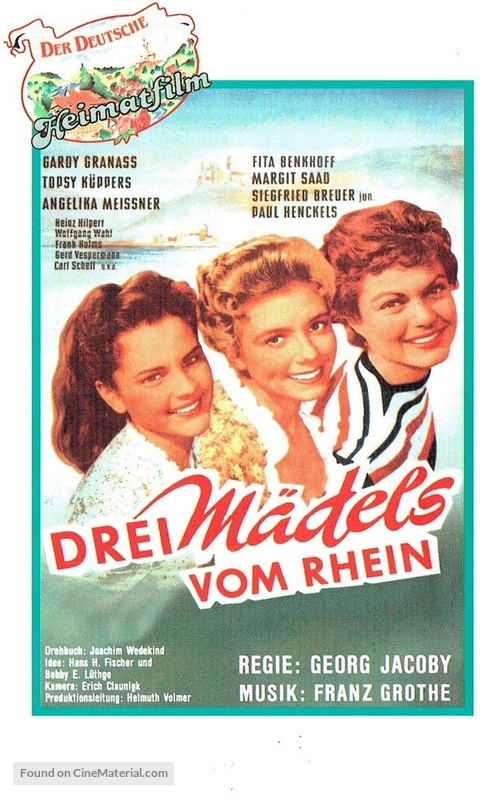 Drei M&auml;dels vom Rhein - German VHS movie cover