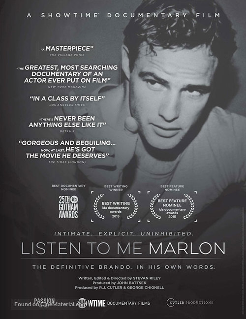 Listen to Me Marlon - For your consideration movie poster