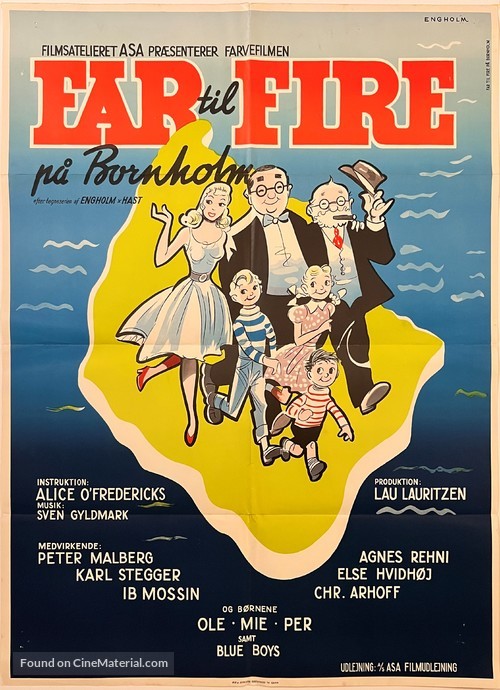 Far til fire p&aring; Bornholm - Danish Movie Poster