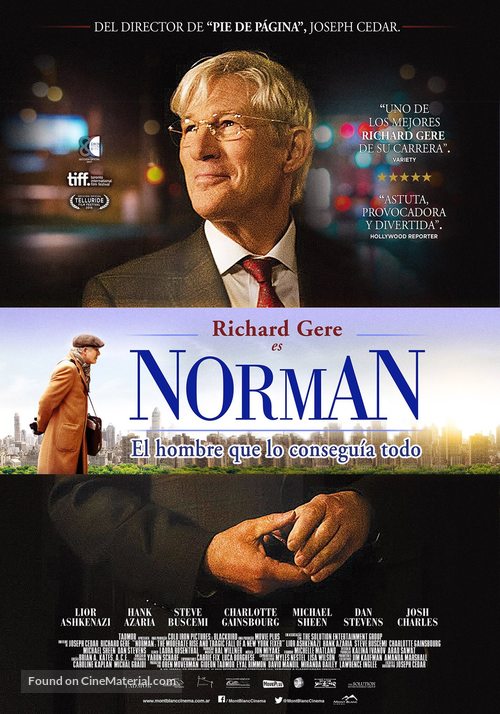 Norman: The Moderate Rise and Tragic Fall of a New York Fixer - Argentinian Movie Poster