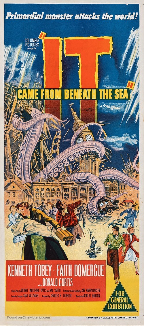 It Came from Beneath the Sea - Australian Movie Poster