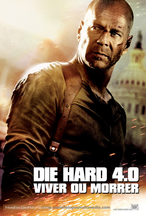 Live Free or Die Hard - Portuguese Movie Poster