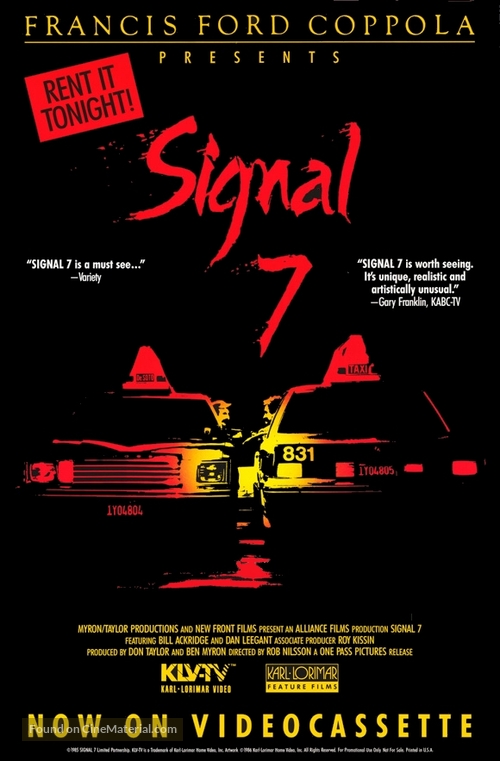 Signal Seven - Video release movie poster
