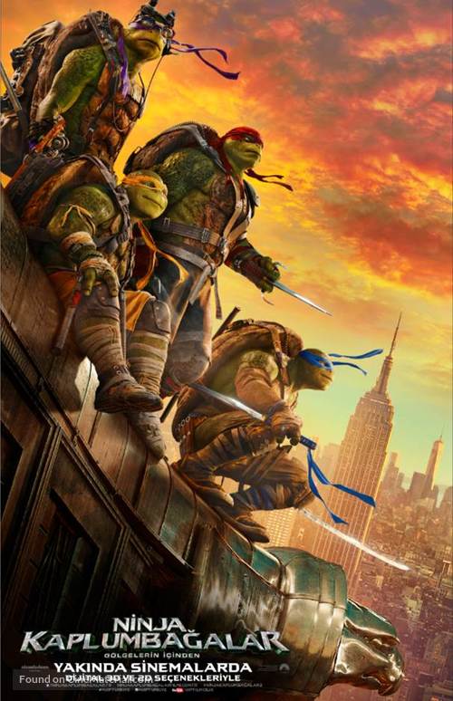Teenage Mutant Ninja Turtles: Out of the Shadows - Turkish Movie Poster
